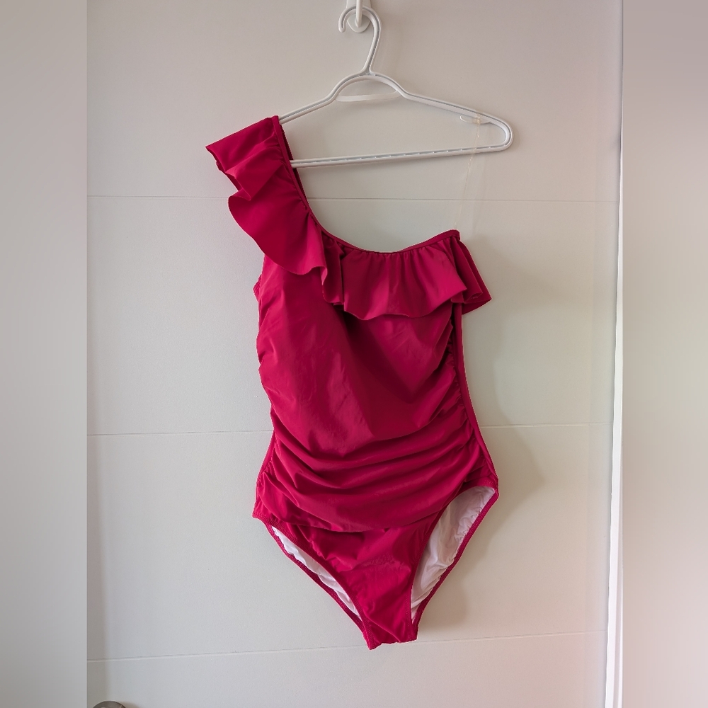 Profile By Gottex One-Shoulder Swimsuit - Vibrant Pink